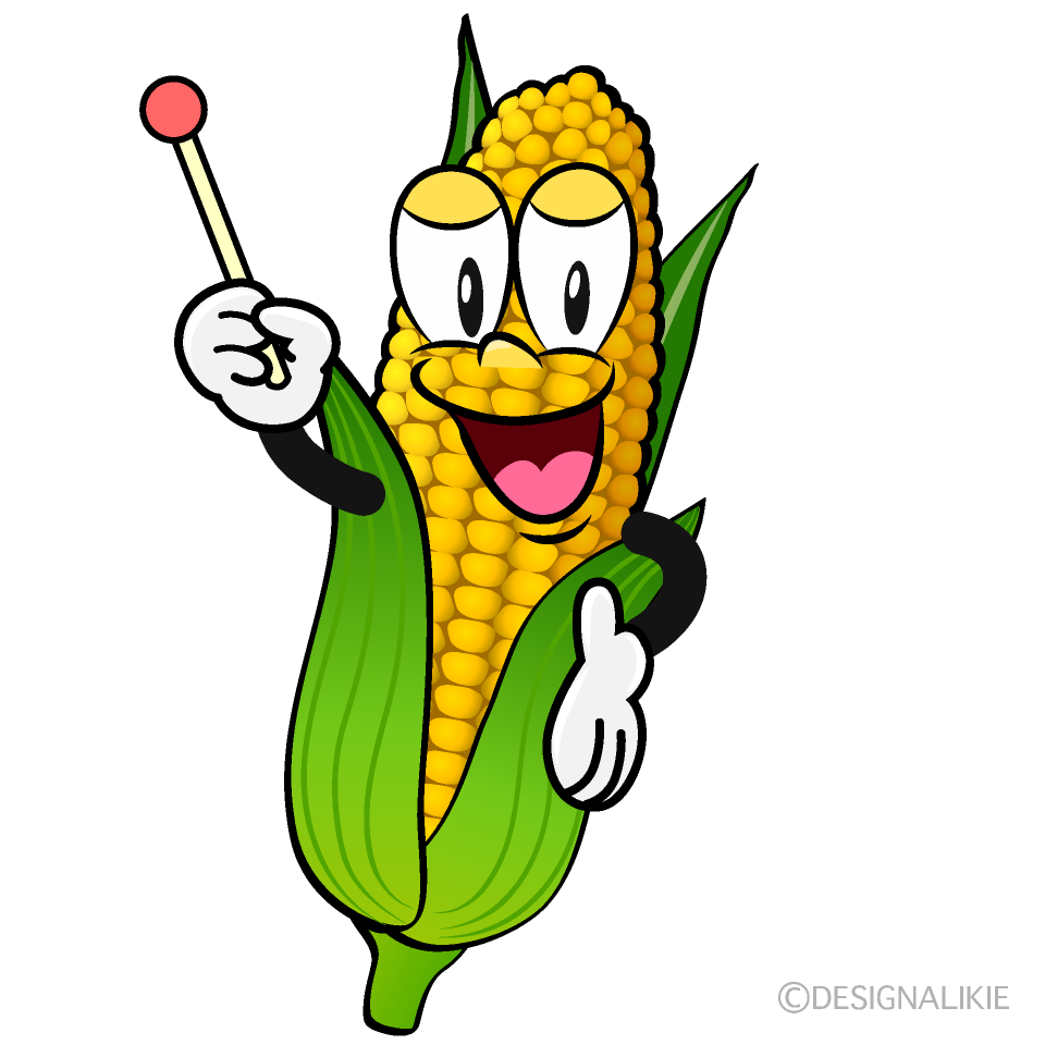 Speaking Corn Cartoon Character Image