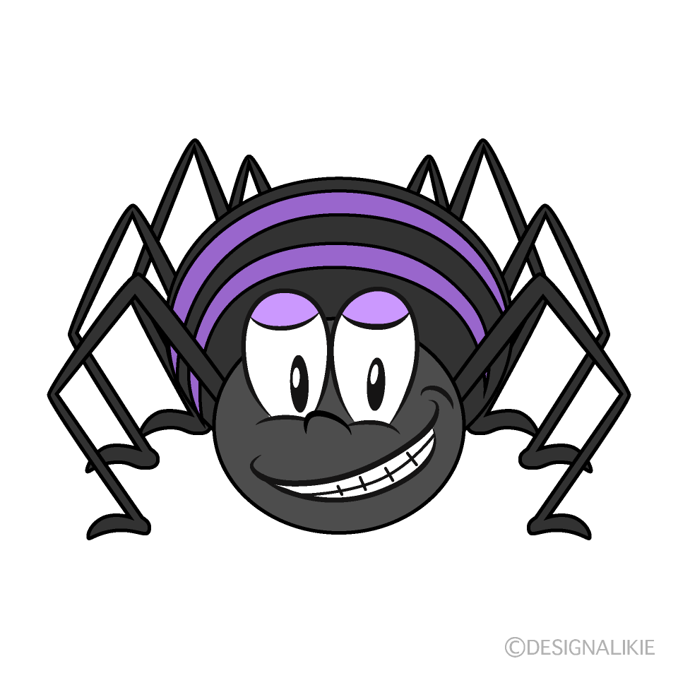Grinning Spider Cartoon Character Image