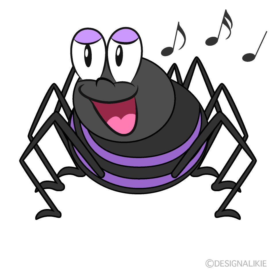 Singing Spider Cartoon Character Image