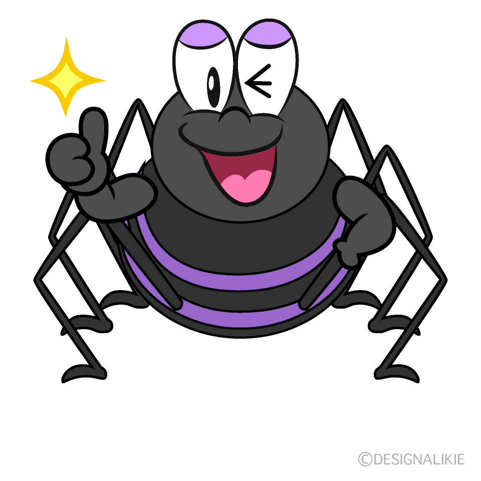 Thumbs up Spider Cartoon Character Image