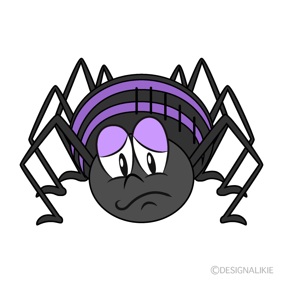 Depressed Spider Cartoon Character Image