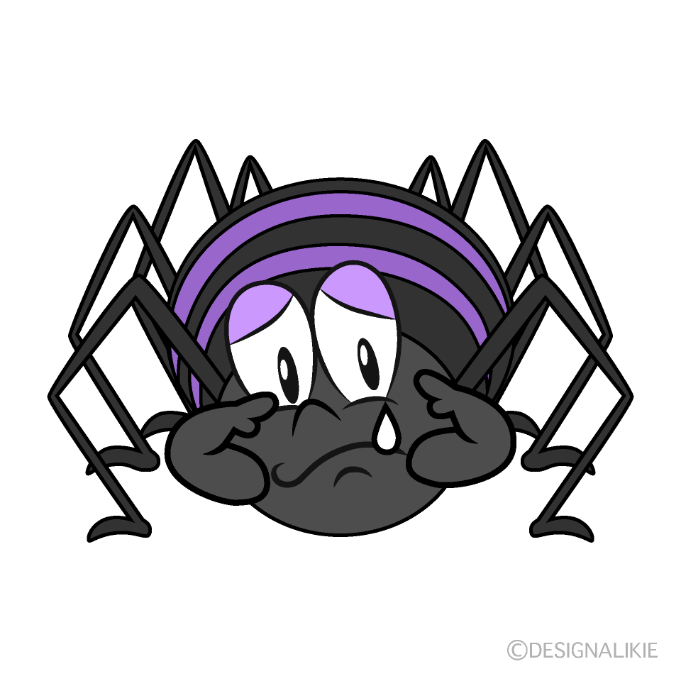Sobbing Spider Cartoon Character Image