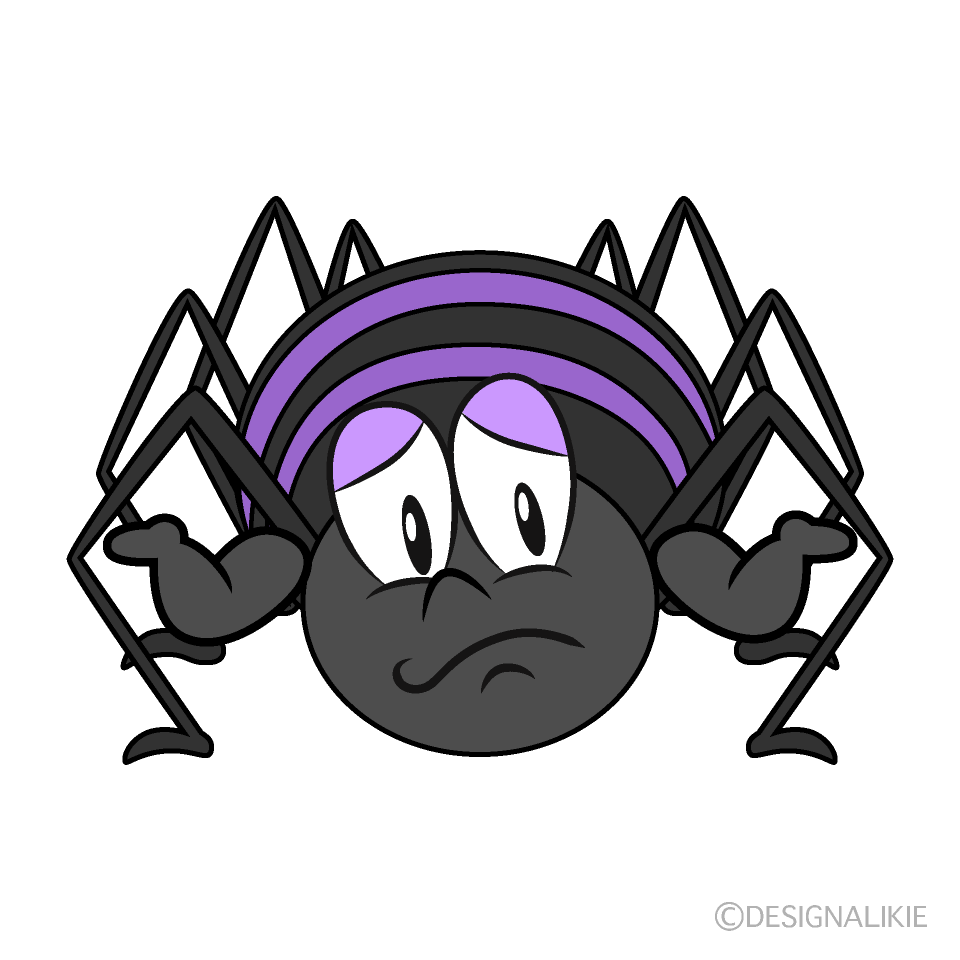 Troubled Spider Cartoon Character Image