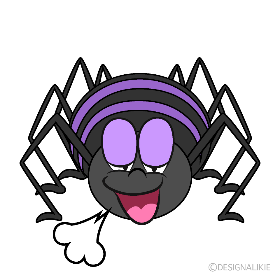 Relaxing Spider Cartoon Character Image