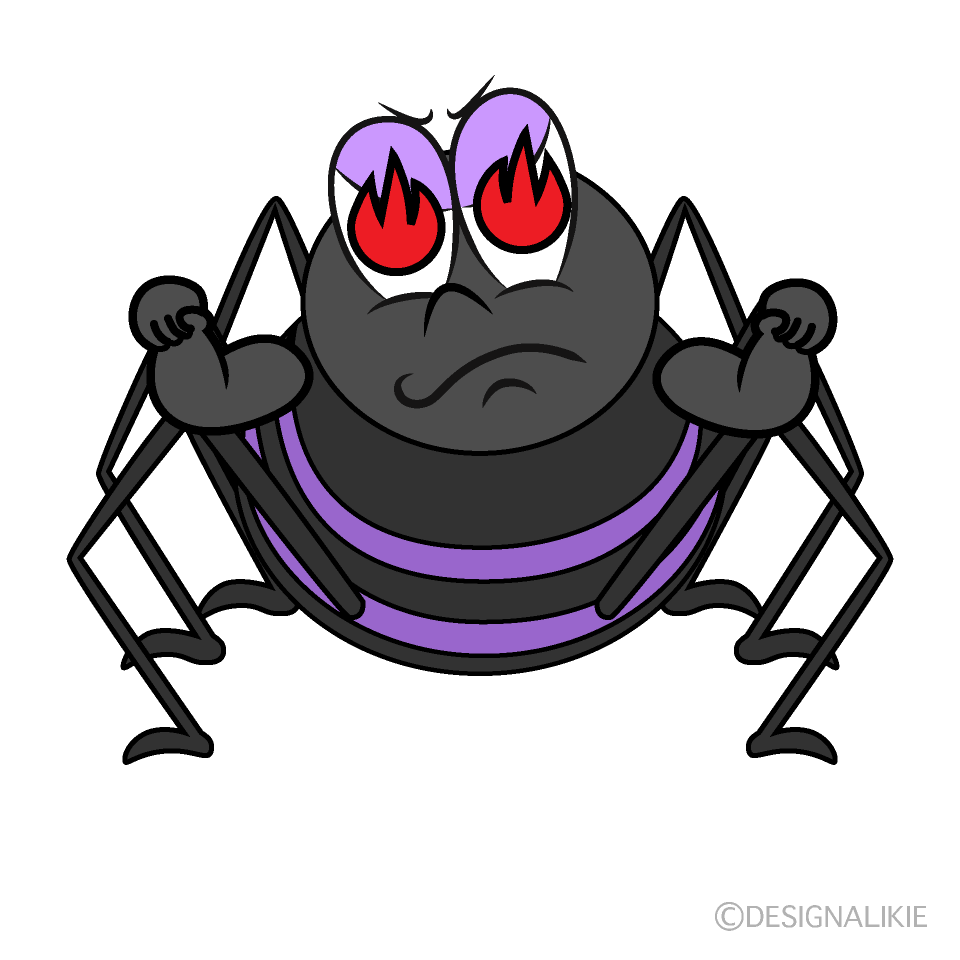 Burning Spider Cartoon Character Image