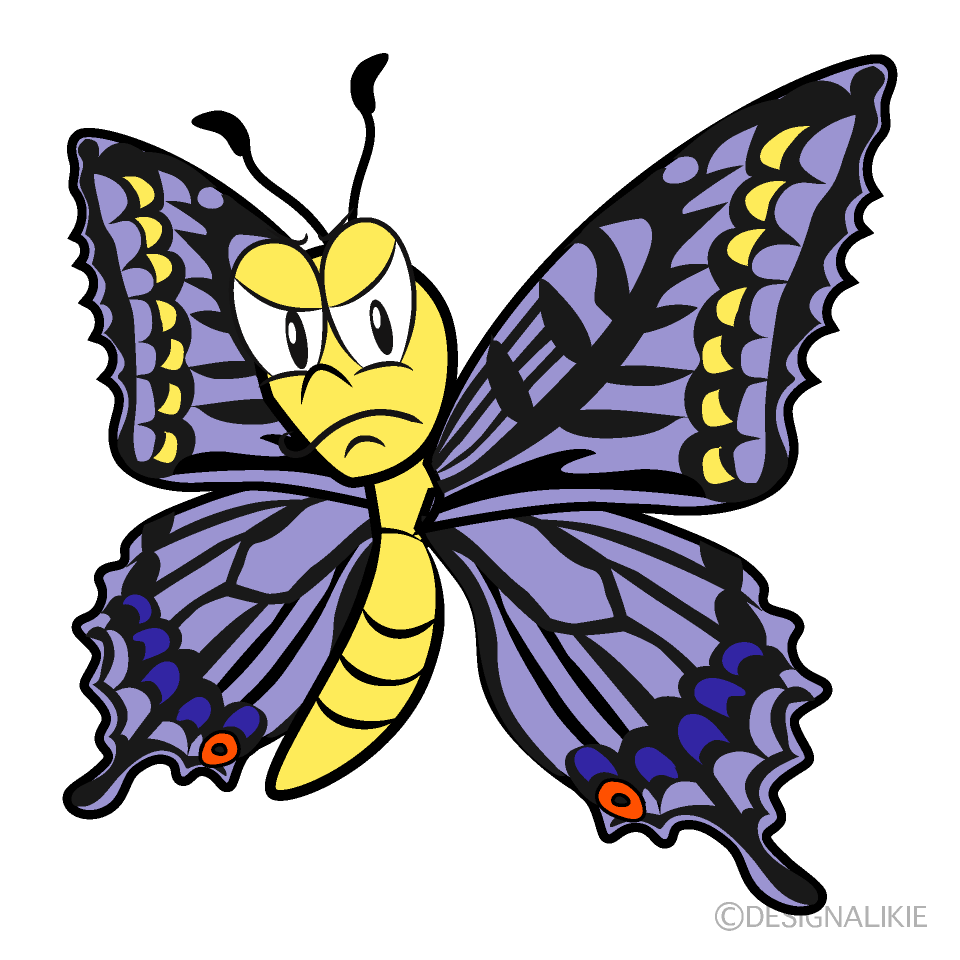 Mariposa Enojado Animado