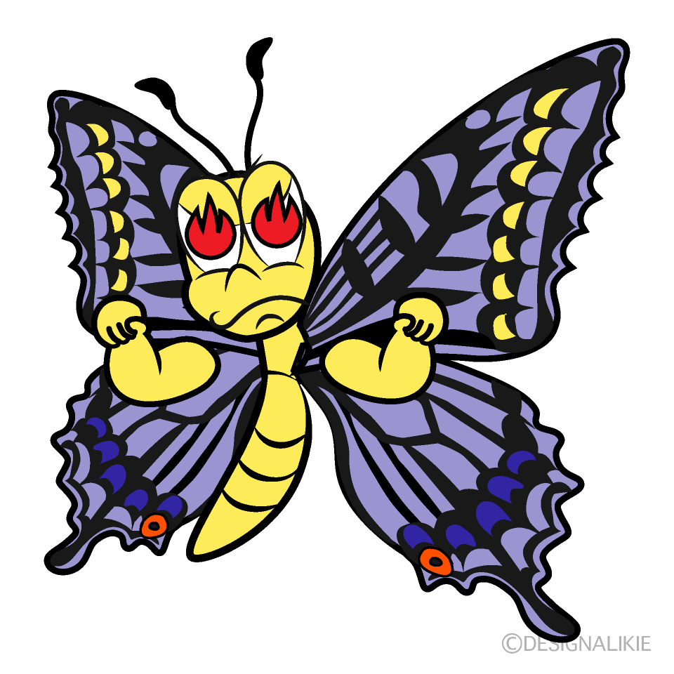 Burning Butterfly Cartoon Character Image