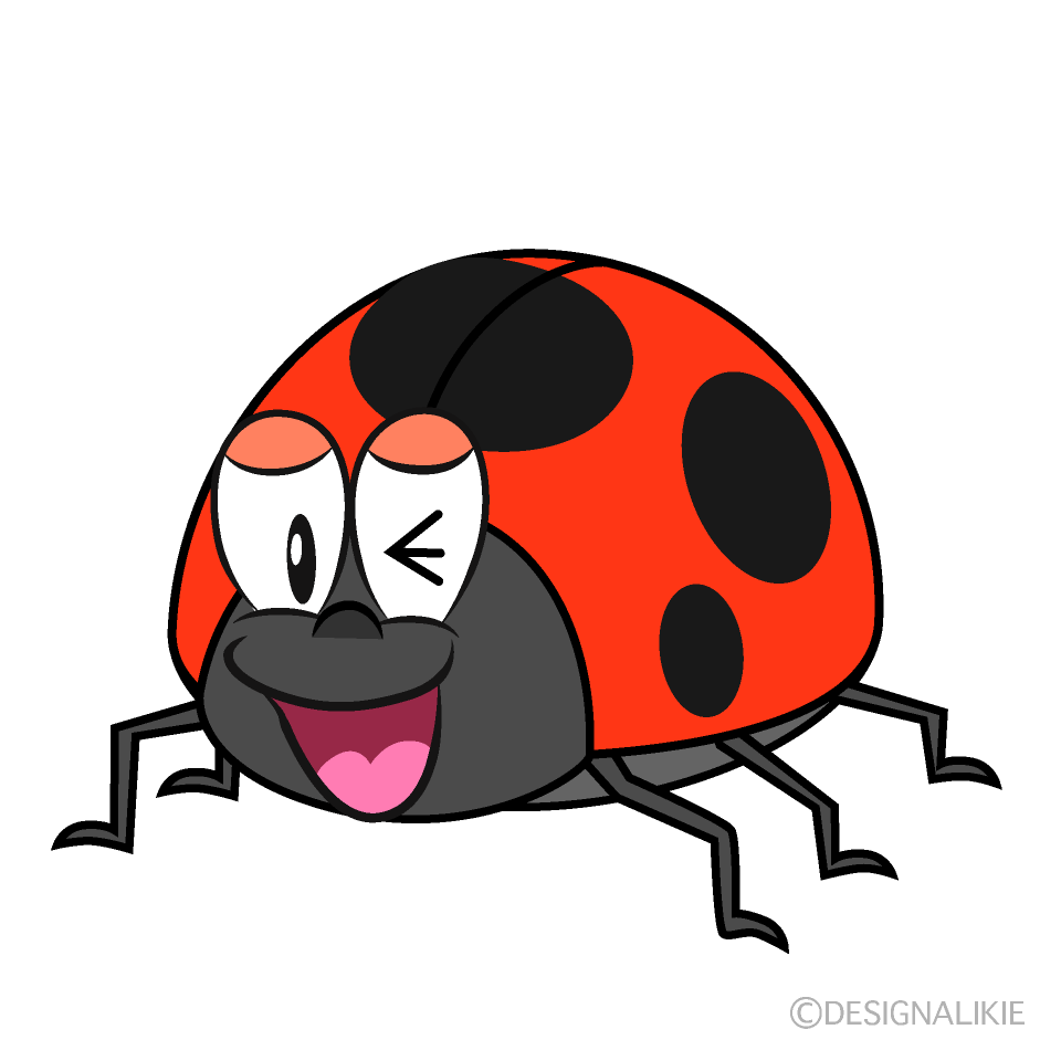 Laughing Ladybug Cartoon Character Image