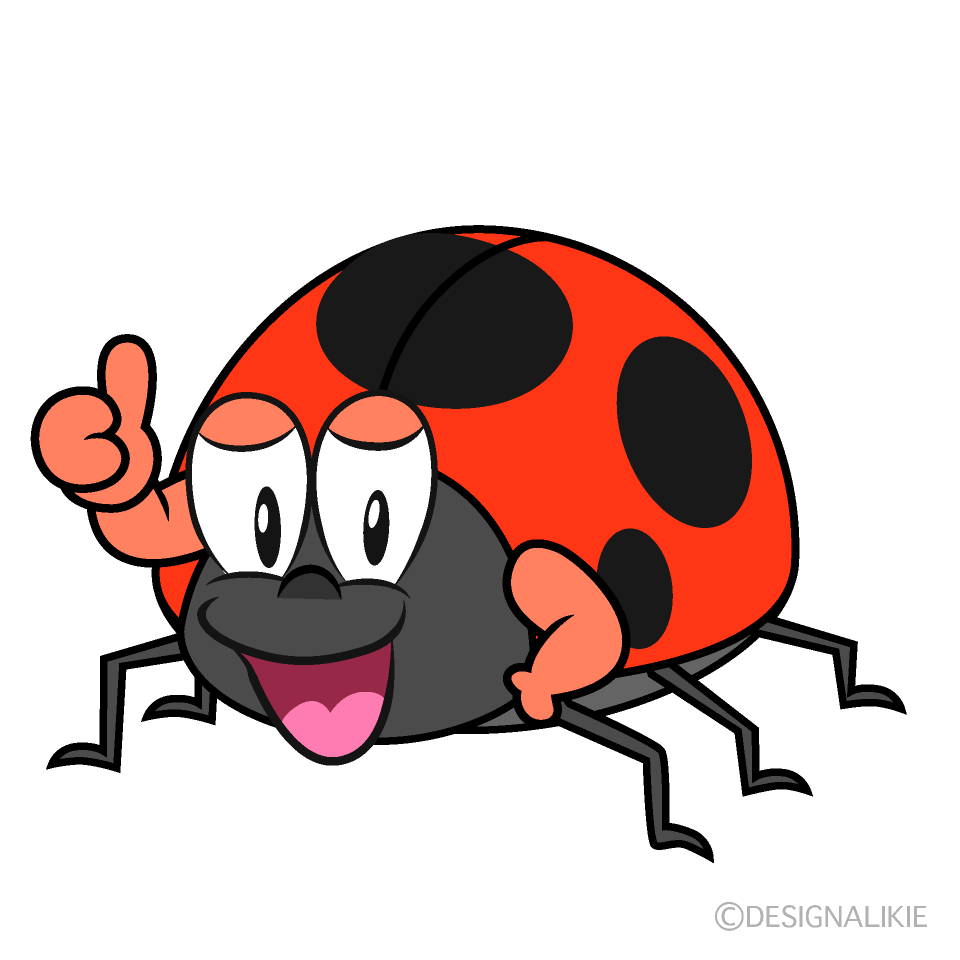Thumbs up Ladybug Cartoon Character Image