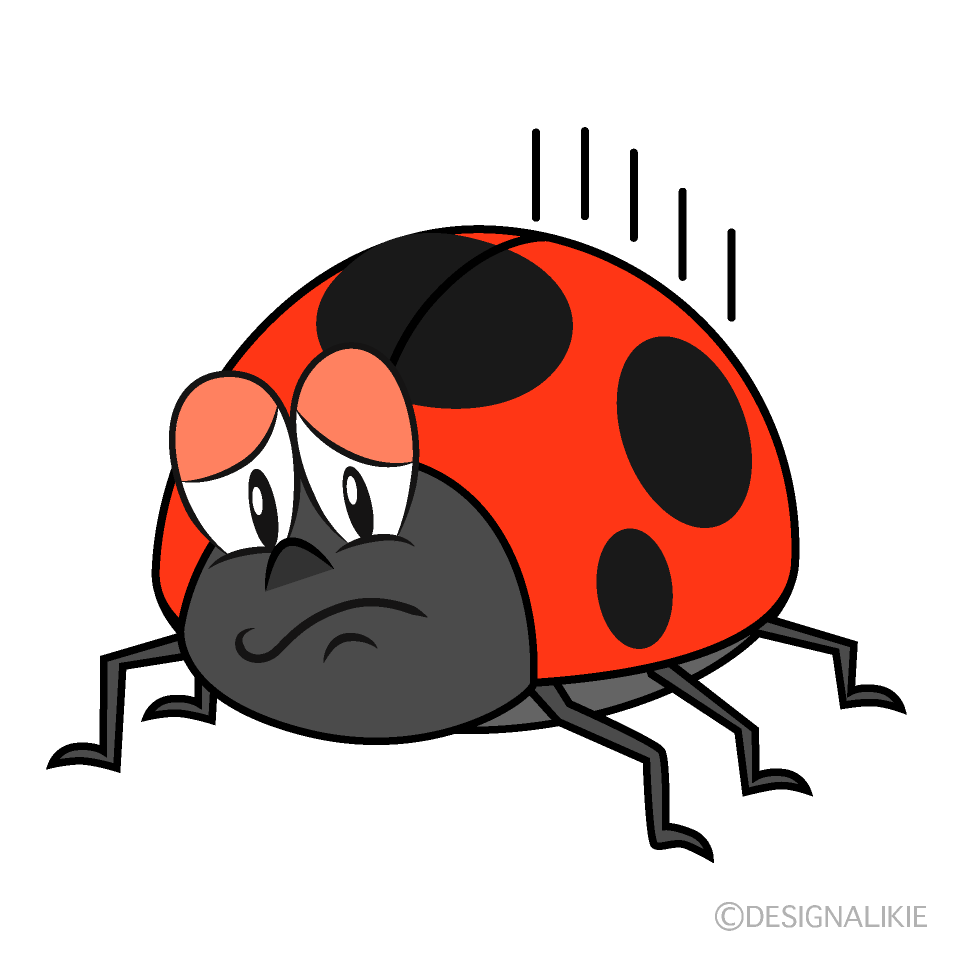 Depressed Ladybug Cartoon Character Image