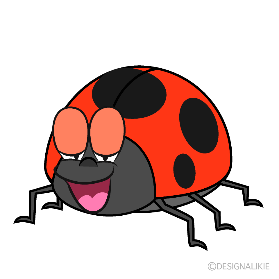 Relaxing Ladybug Cartoon Character Image