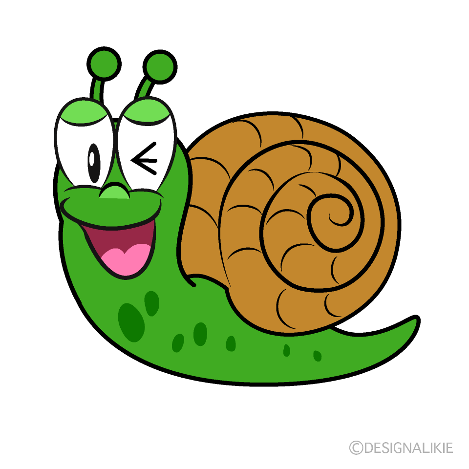 Laughing Snail Cartoon Character Image