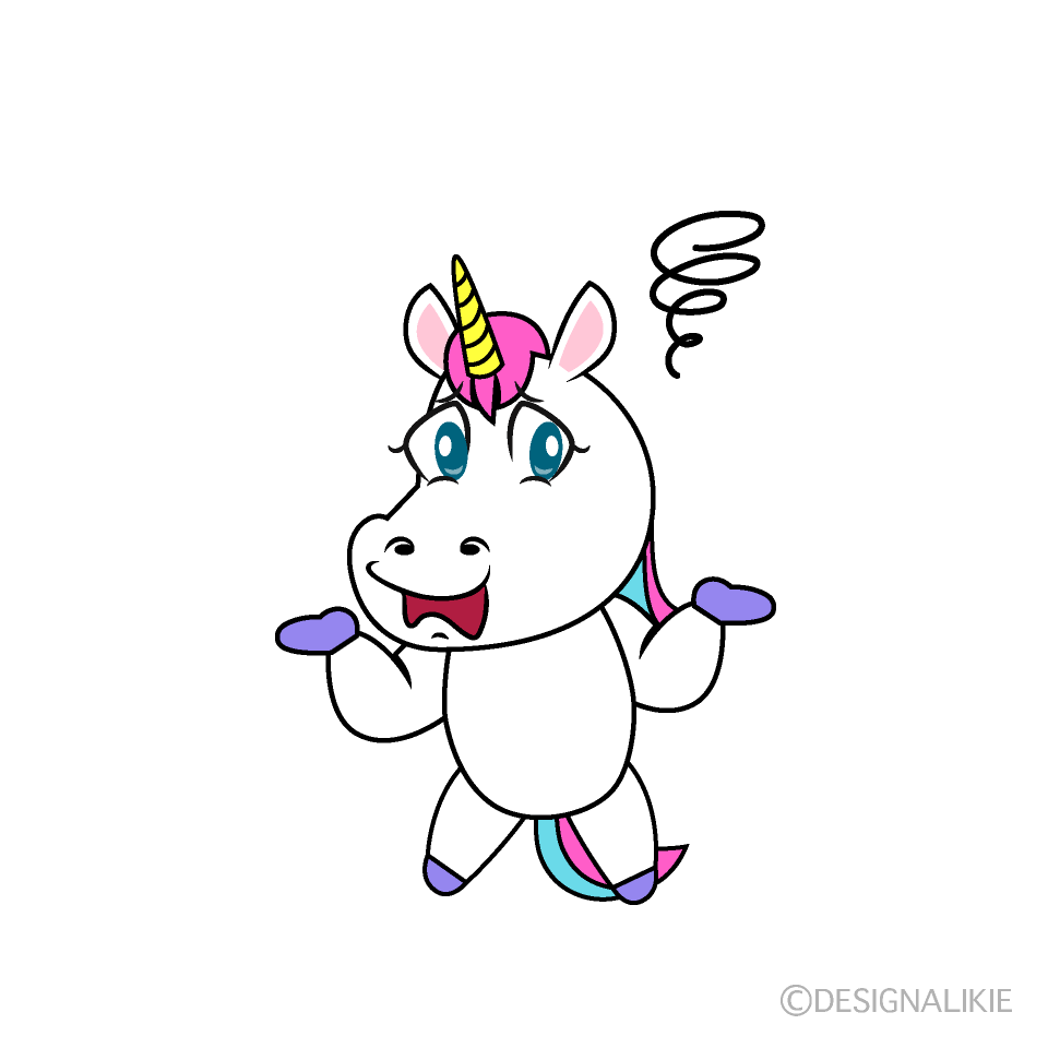 Troubled Unicorn Cartoon Character Image