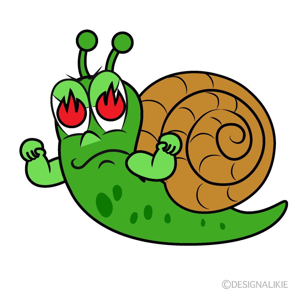 Burning Snail Cartoon Character Image