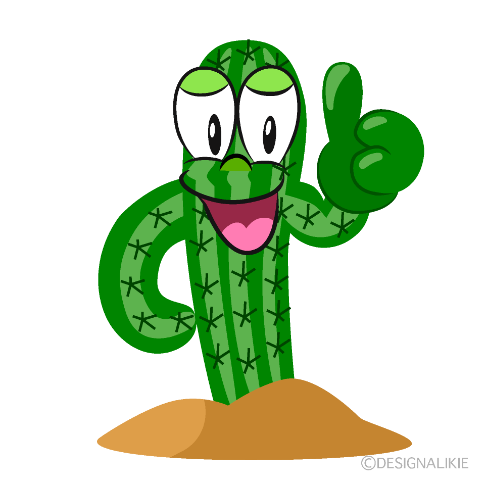 Thumbs up Cactus Cartoon Character Image