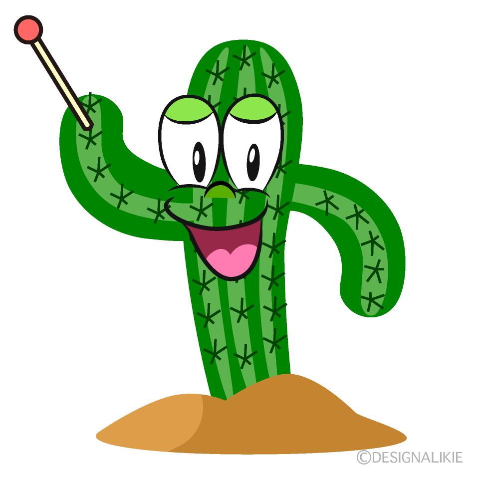 Speaking Cactus Cartoon Character Image