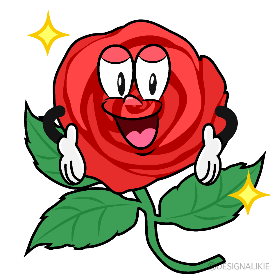Confident Rose Cartoon Character Image