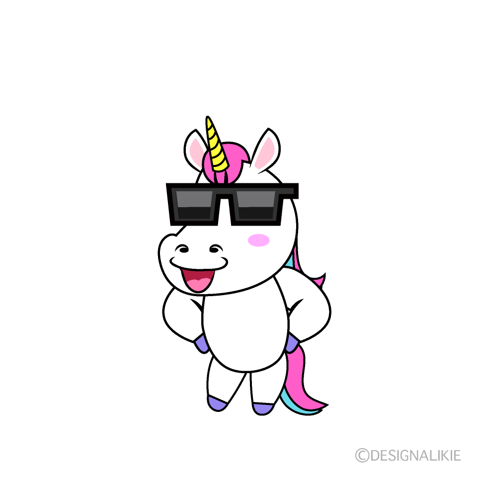 Cool Unicorn Cartoon Character Image