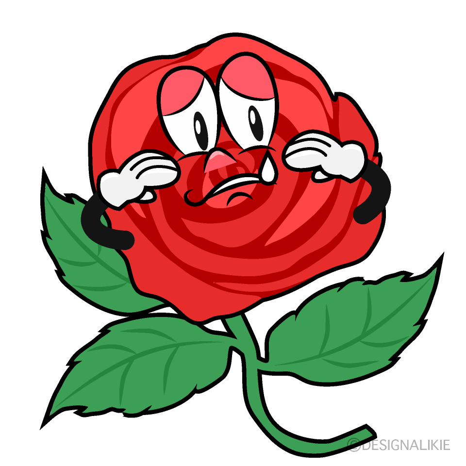 Sobbing Rose Cartoon Character Image