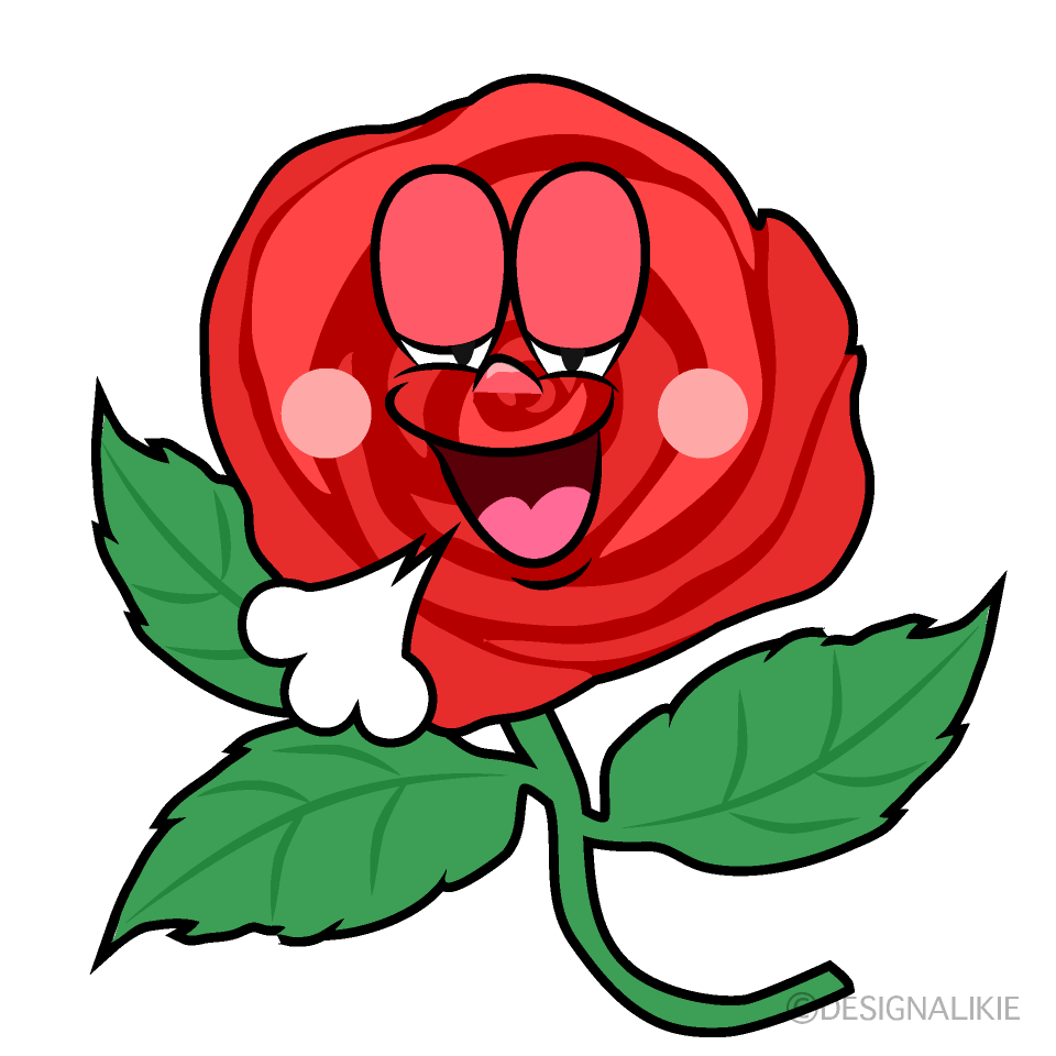 Relaxing Rose Cartoon Character Image