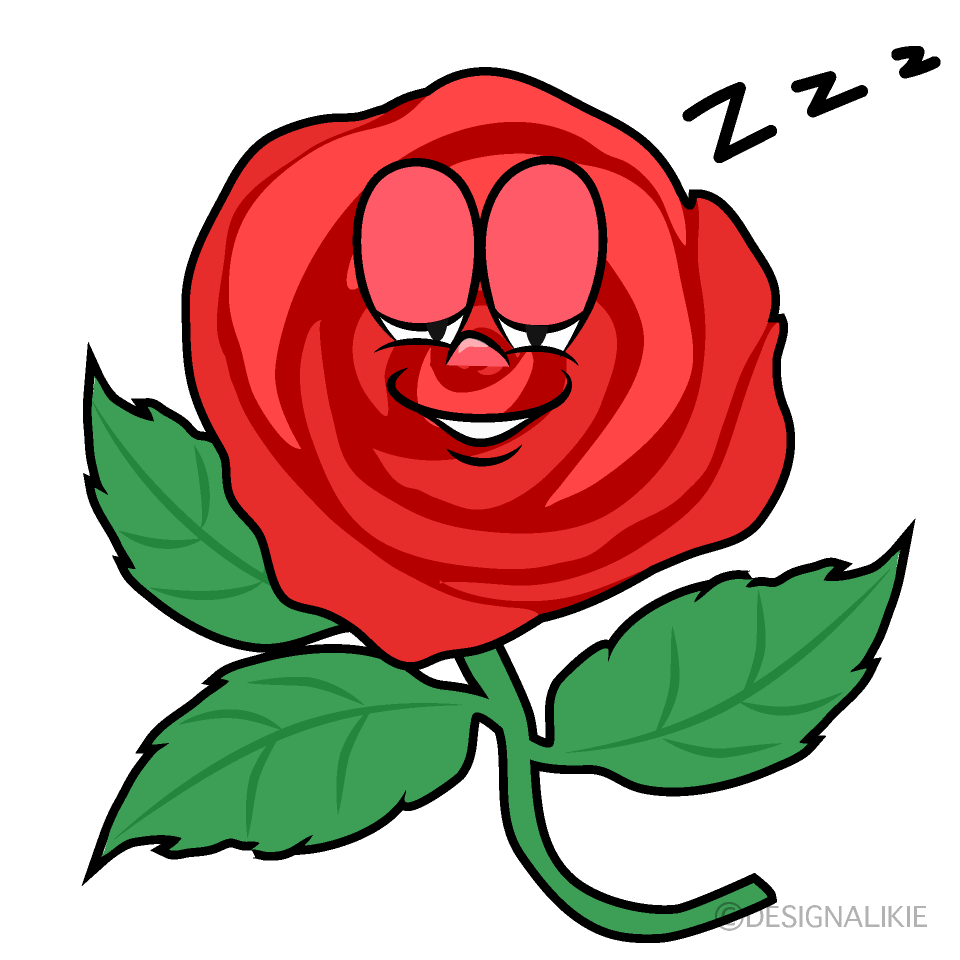 Sleeping Rose Cartoon Character Image