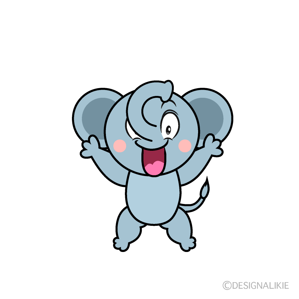 Surprised Elephant Cartoon Character Image