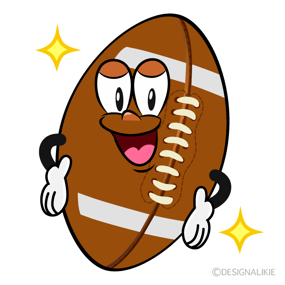 Confident Football Cartoon Character Image