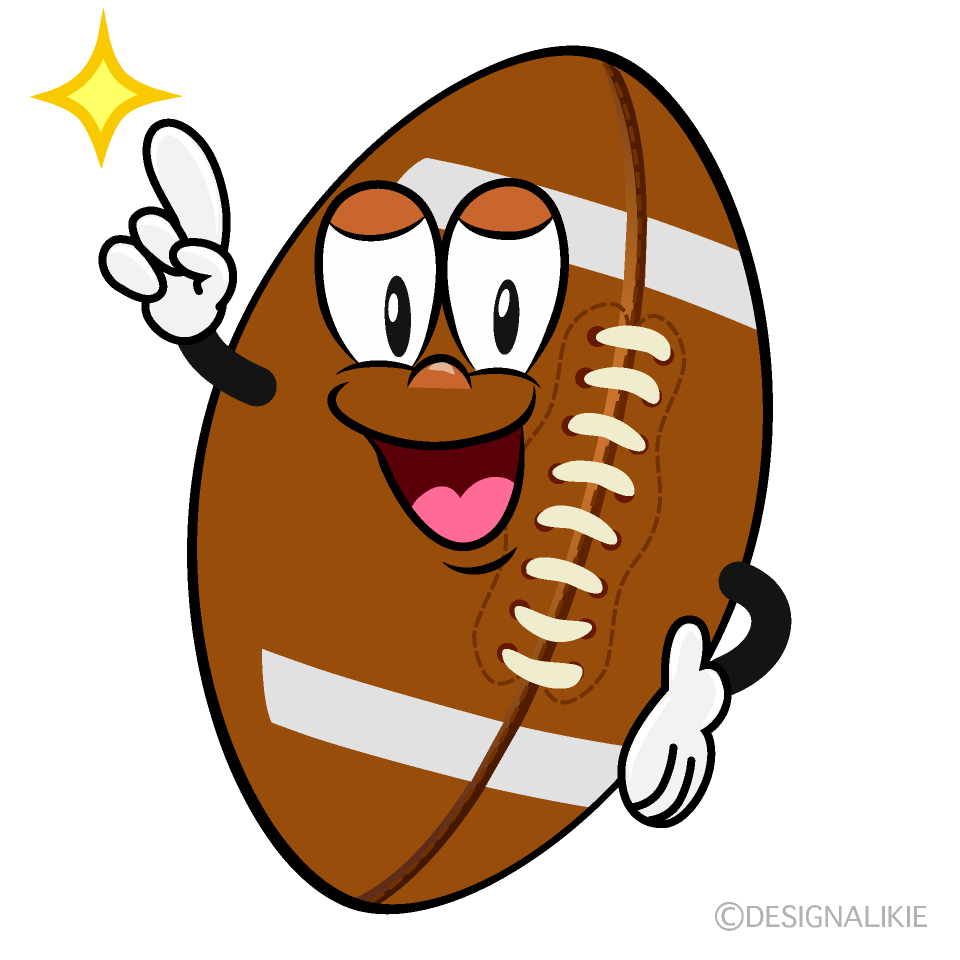 Posing Football Cartoon Character Image