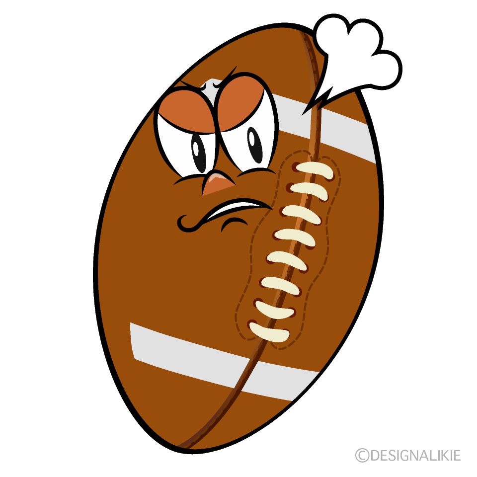 Angry Football Cartoon Character Image