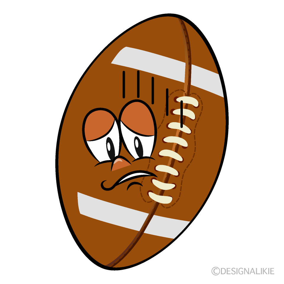 Depressed Football Cartoon Character Image
