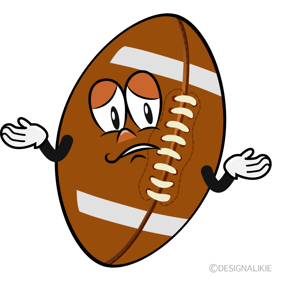 Troubled Football Cartoon Character Image