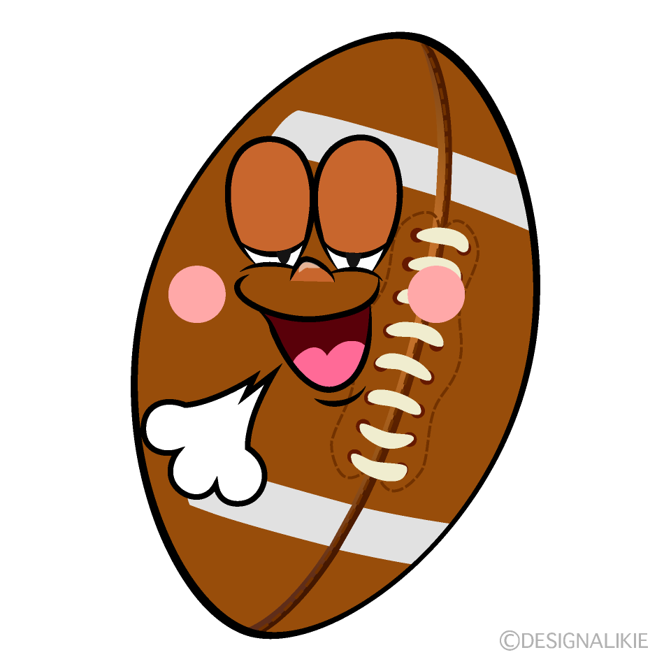 Relaxing Football Cartoon Character Image