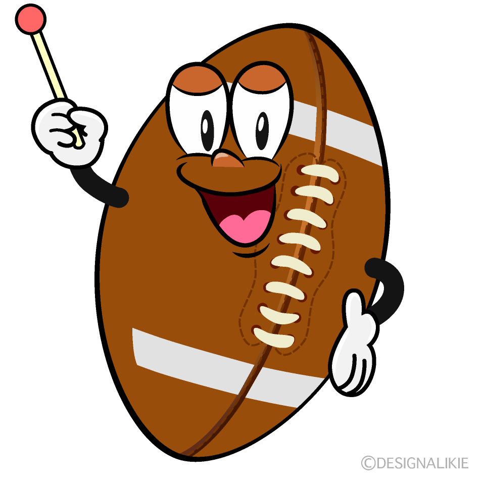 Speaking Football Cartoon Character Image