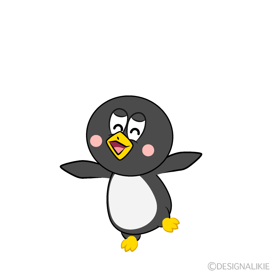 Smiling Penguin Cartoon Character Image