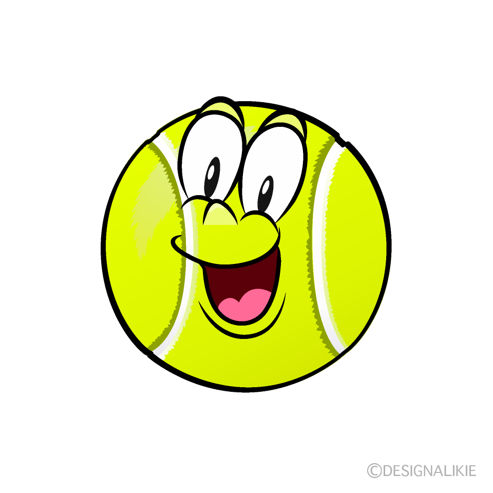 Surprising Tennis Ball Cartoon Character Image