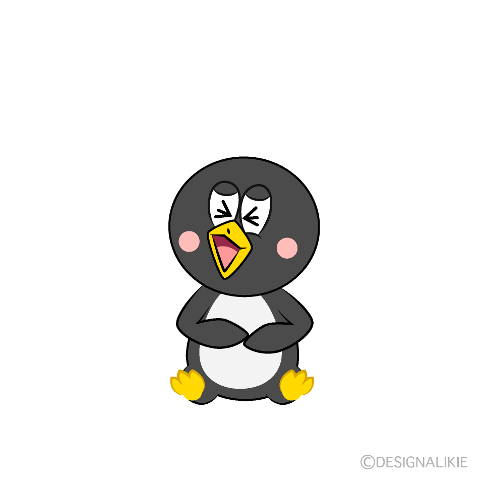 Laughing Penguin Cartoon Character Image