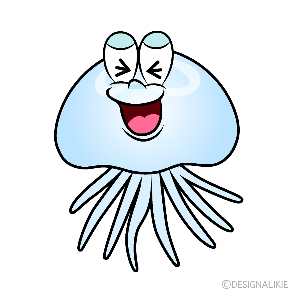 Laughing Jellyfish Cartoon Character Image