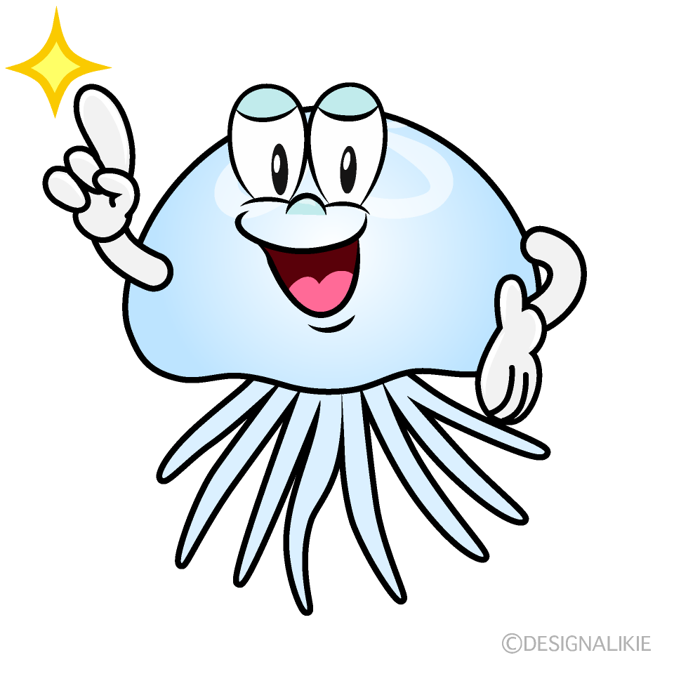 Posing Jellyfish Cartoon Character Image