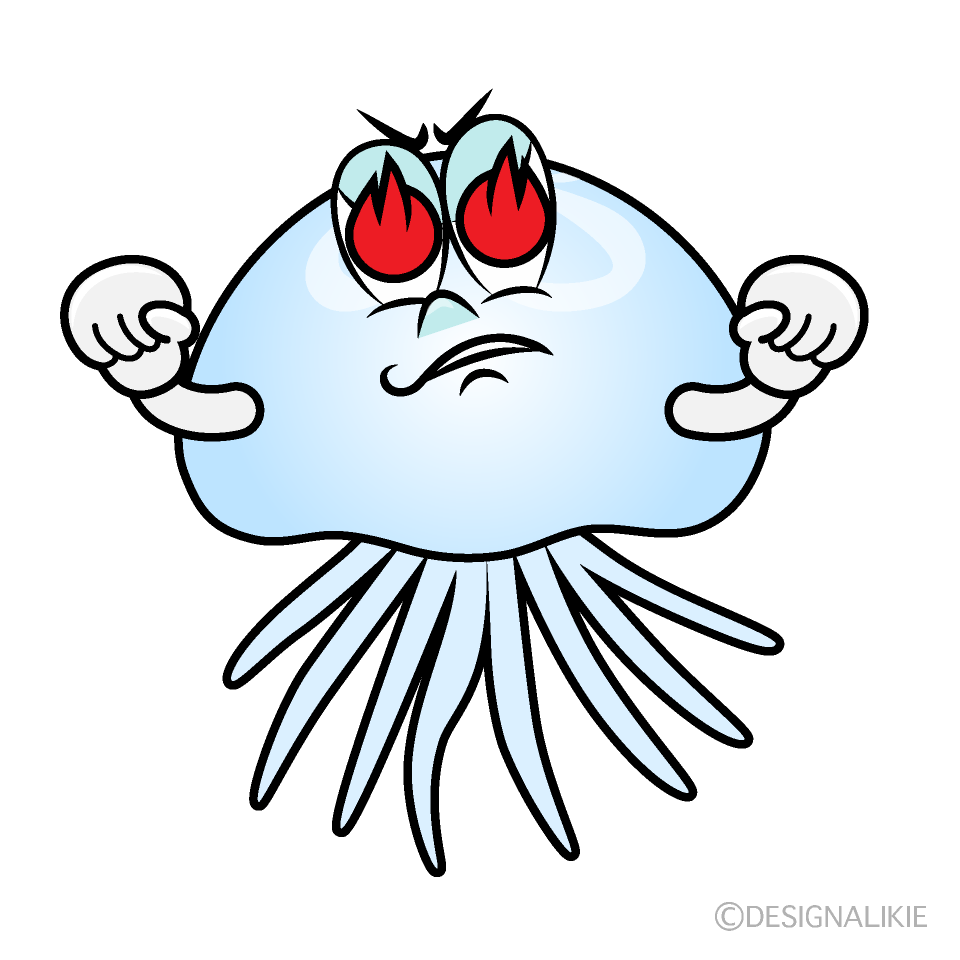 Burning Jellyfish Cartoon Character Image