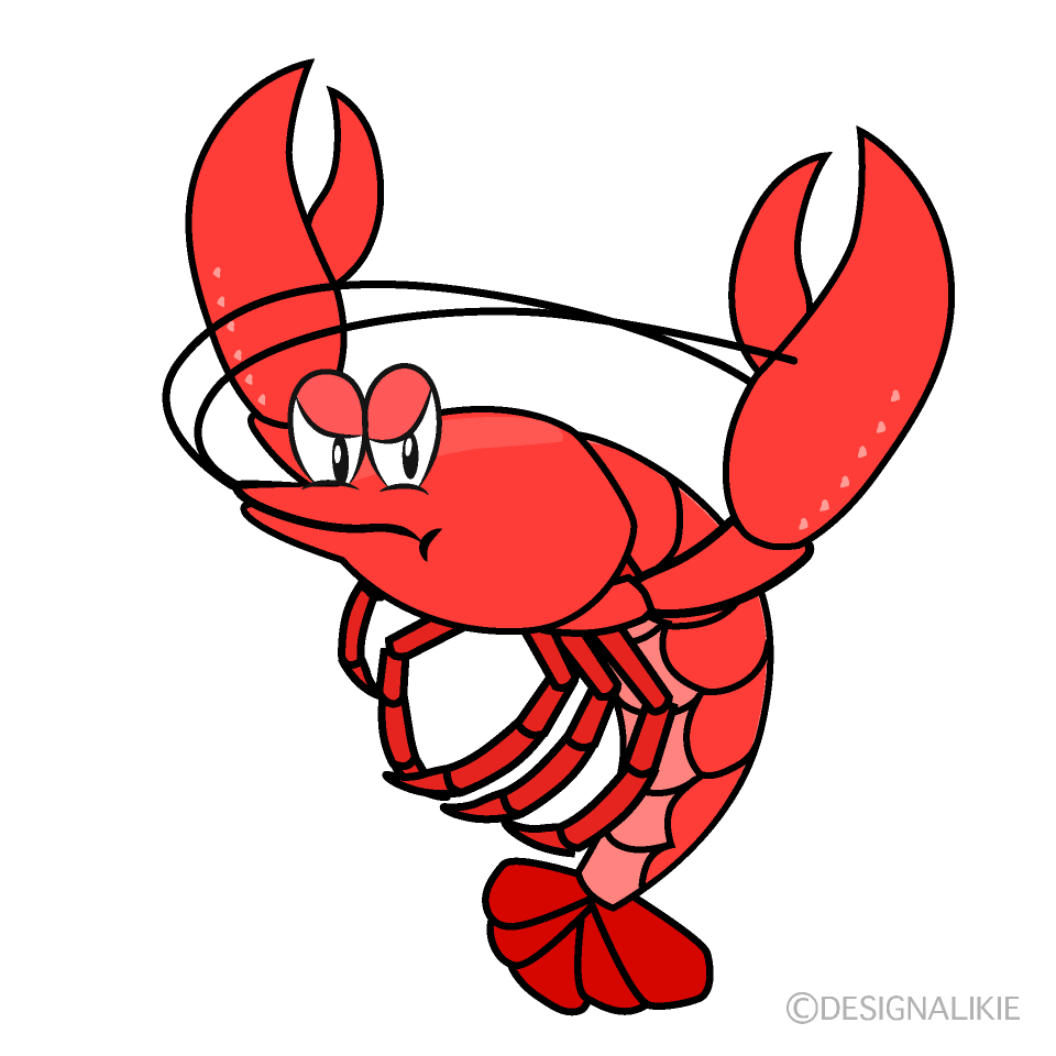 Angry Lobster Cartoon Character Image
