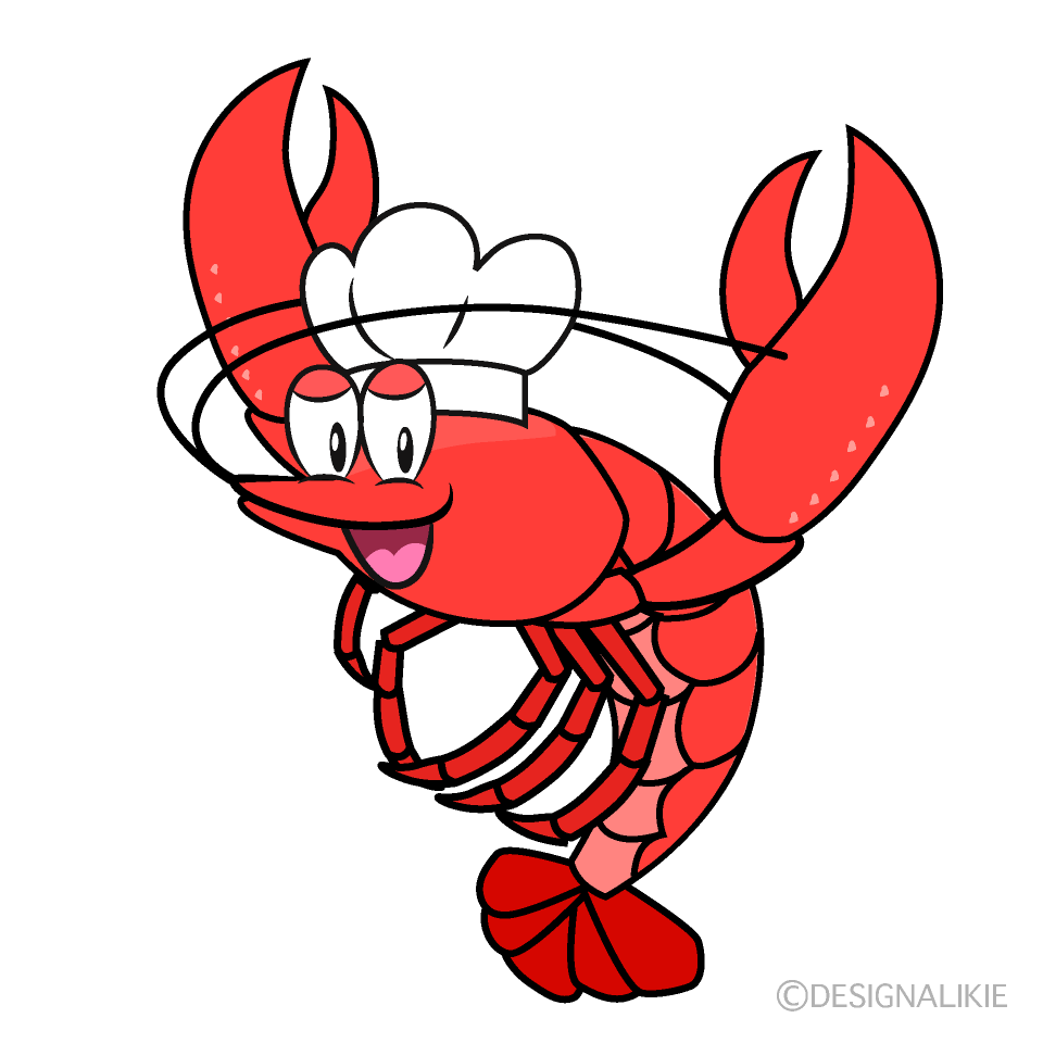 Lobster with Sunglasses Cartoon Character Image