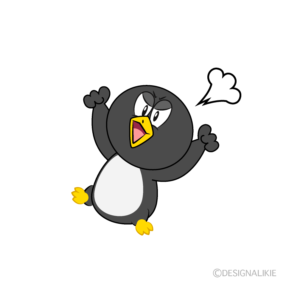 Angry Penguin Cartoon Character Image