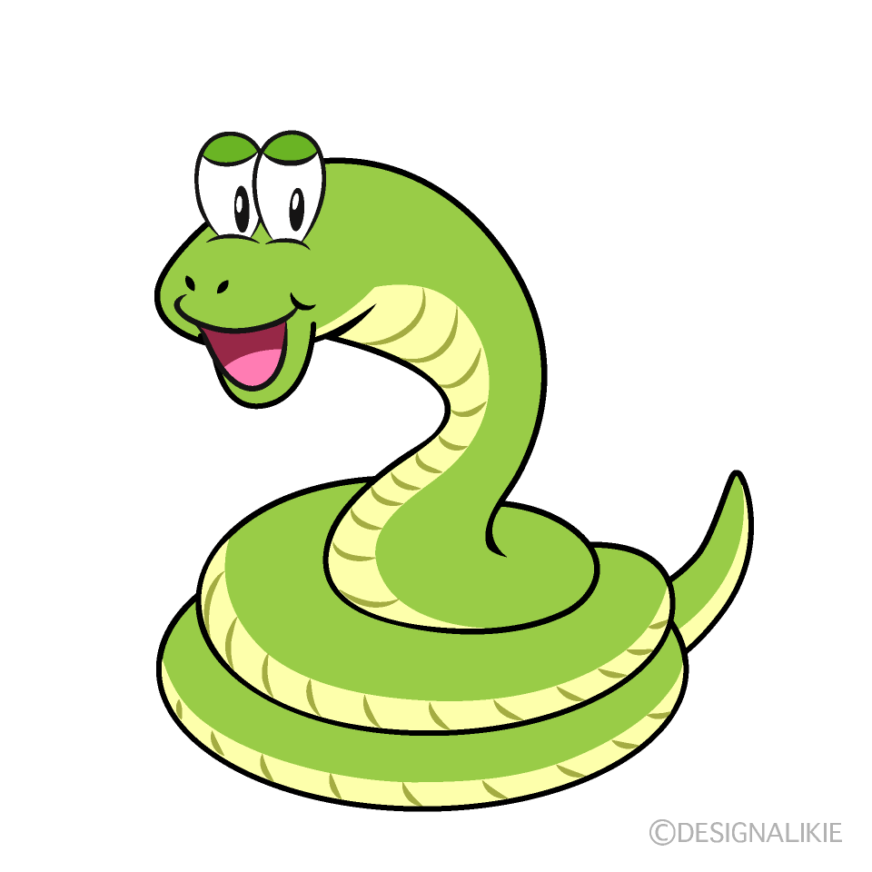 Smiling Snake Cartoon Character Image
