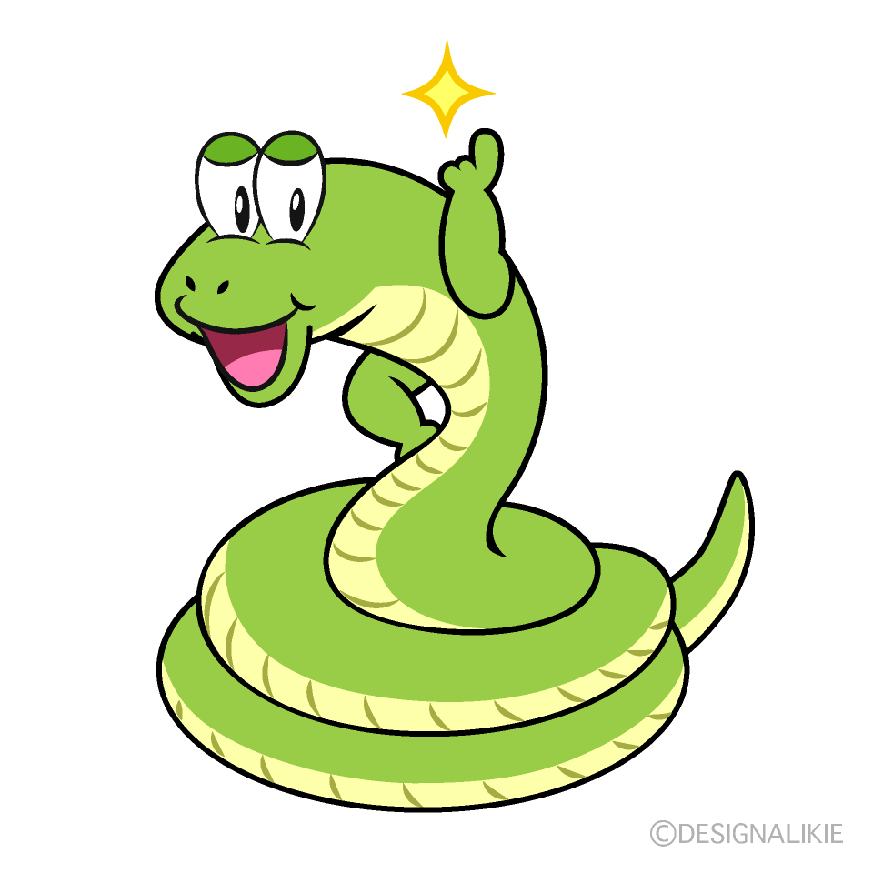 Posing Snake Cartoon Character Image