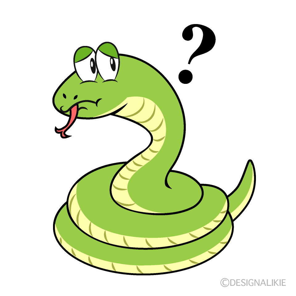 Thinking Snake Cartoon Character Image