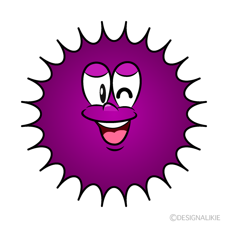 Smiling Virus Cartoon Character Image