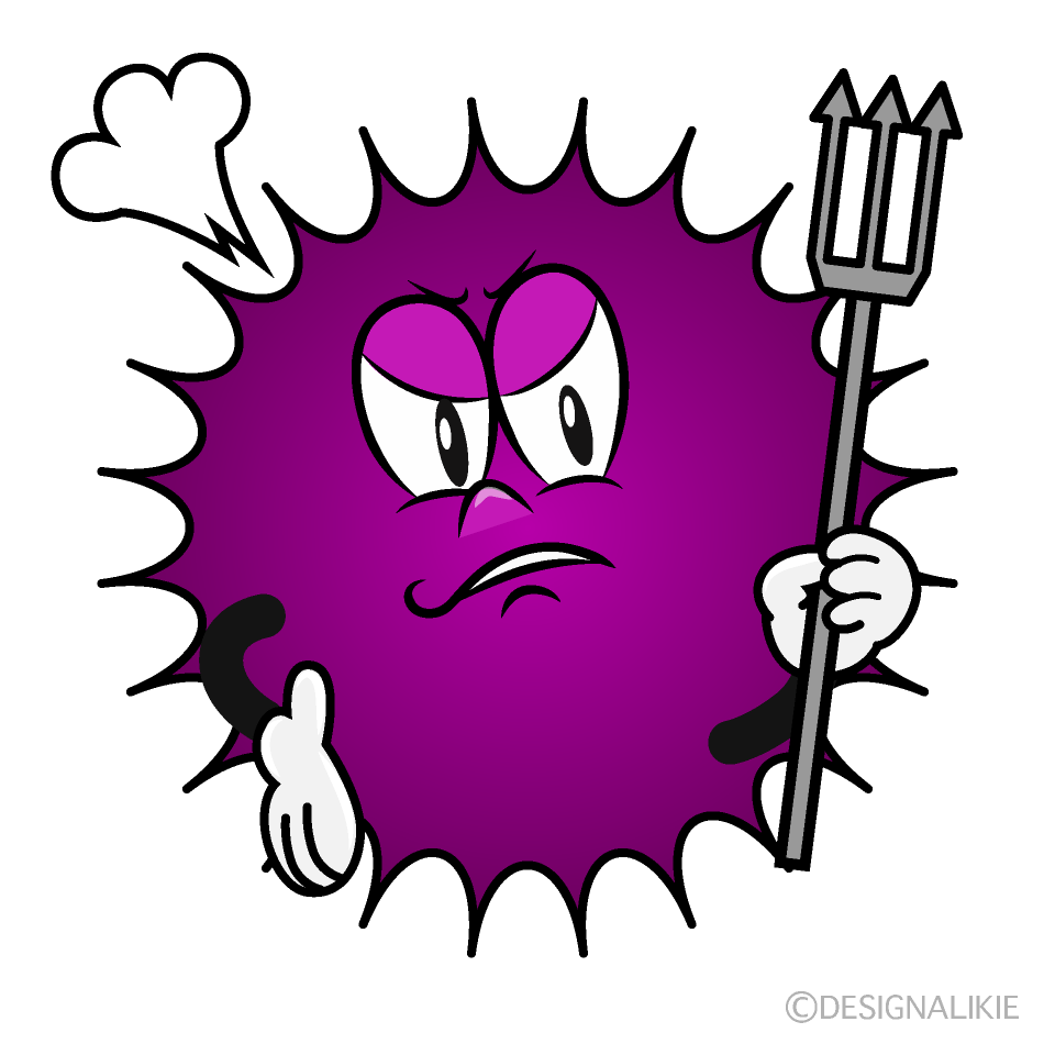 Angry Virus Cartoon Character Image