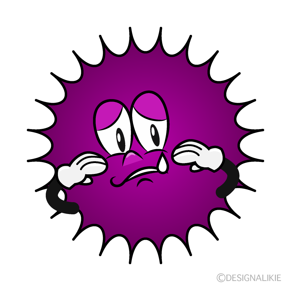 Sobbing Virus Cartoon Character Image