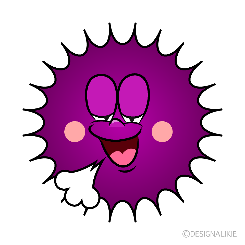 Relaxing Virus Cartoon Character Image