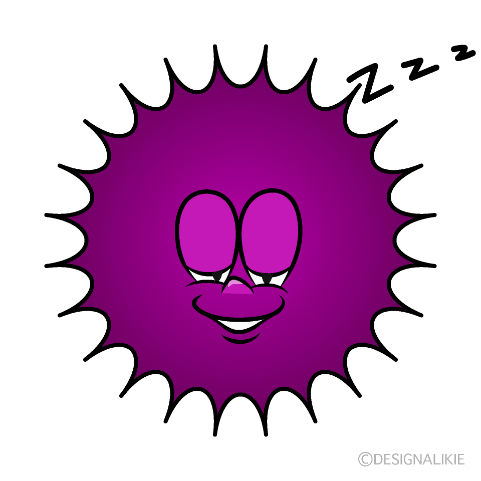 Sleeping Virus Cartoon Character Image